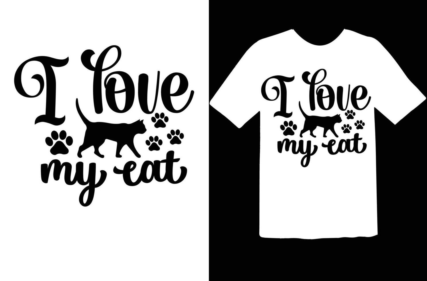 design de camiseta svg de gato vetor