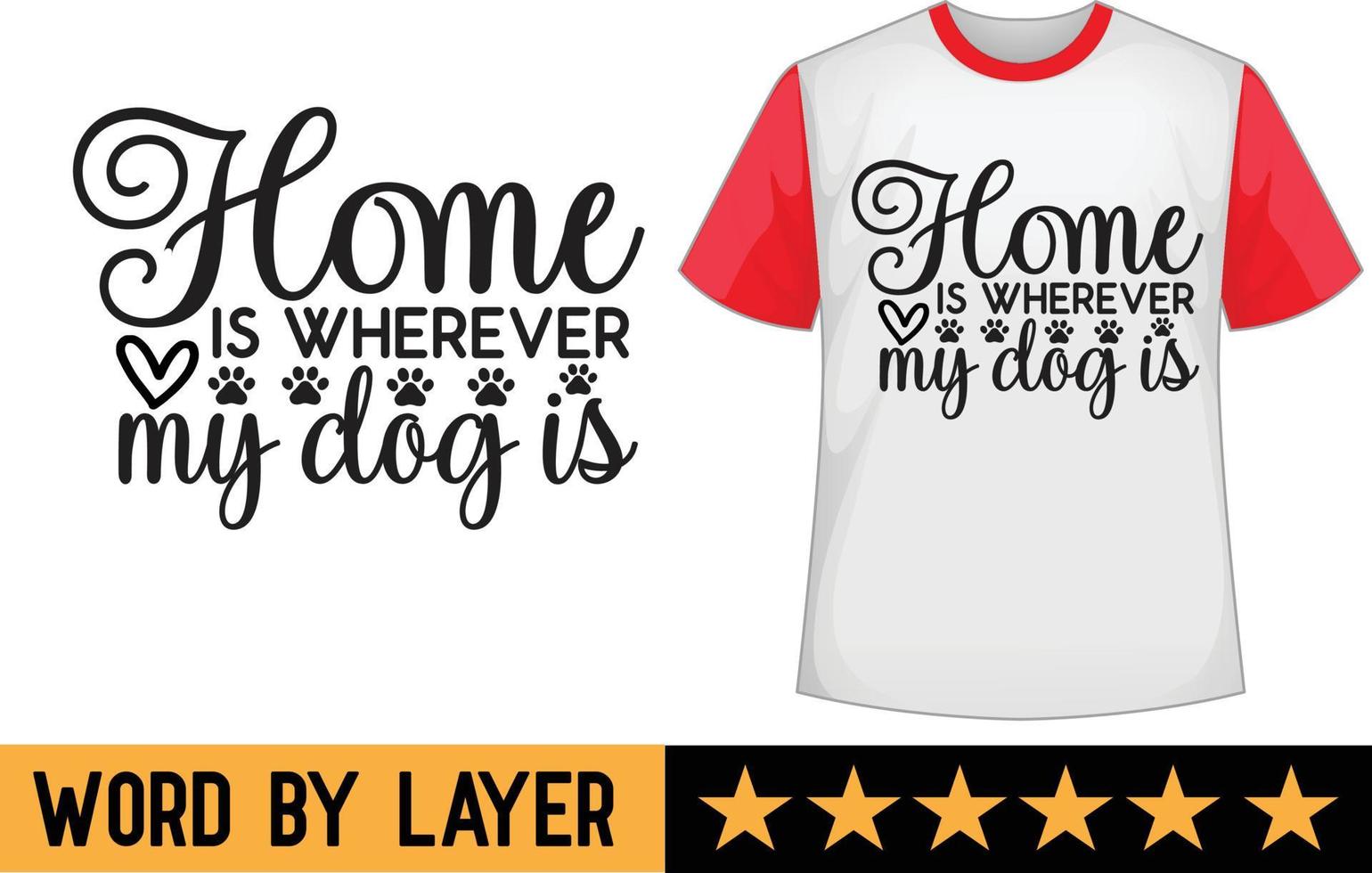 design de camiseta svg para cachorro vetor