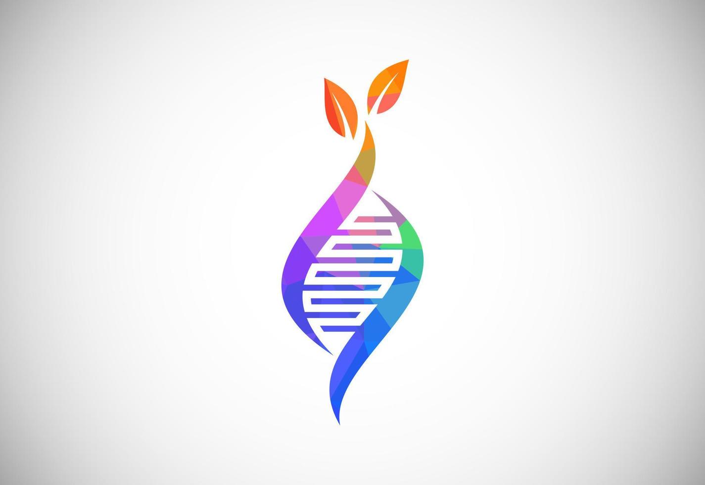 poligonal dna vetor logotipo. genética logotipo Projeto conceito. logotipo para medicamento, Ciência, laboratório, negócios, e companhia identidade