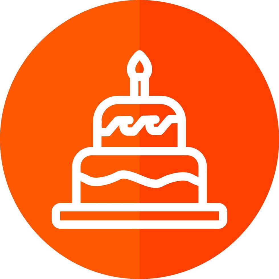 design de ícone de vetor de bolo de duas camadas