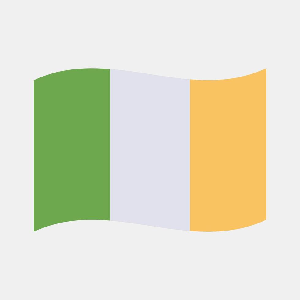 ícone Irlanda bandeira. st. patrick's dia celebração elementos. ícones dentro plano estilo. Boa para impressões, cartazes, logotipo, festa decoração, cumprimento cartão, etc. vetor