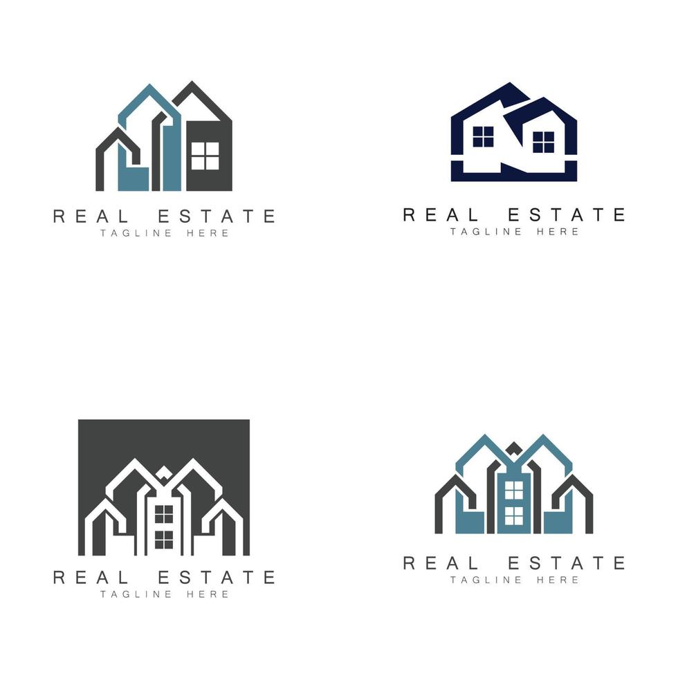 design de ilustração vetorial de logotipo de negócios imobiliários vetor