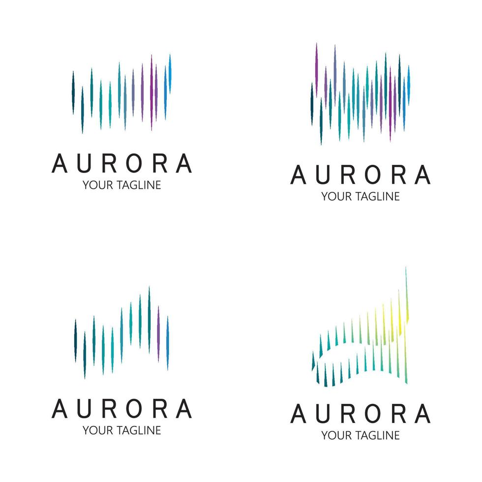 modelo de vetor de ilustração de ícone de design de logotipo aurora