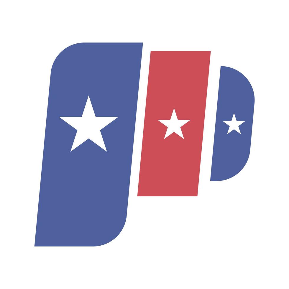 carta p logotipo ícone Projeto vetor