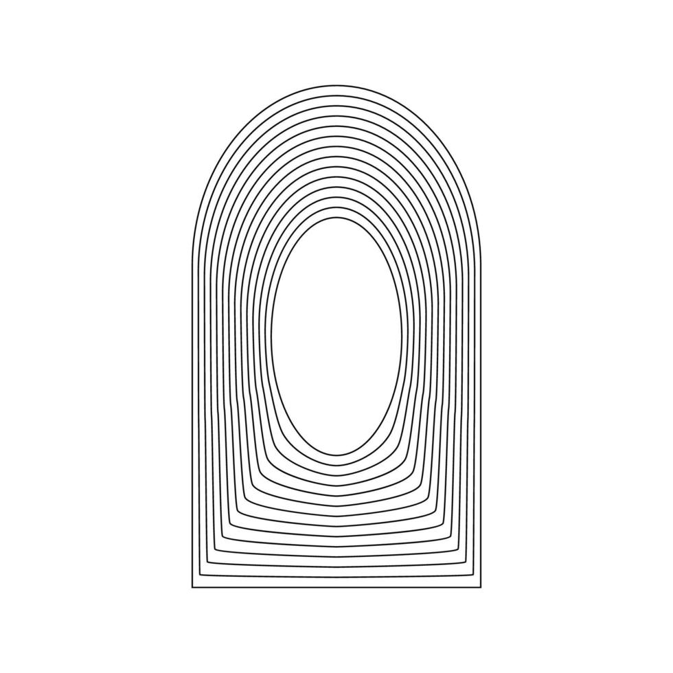 geométrico fractal arco forma vetor