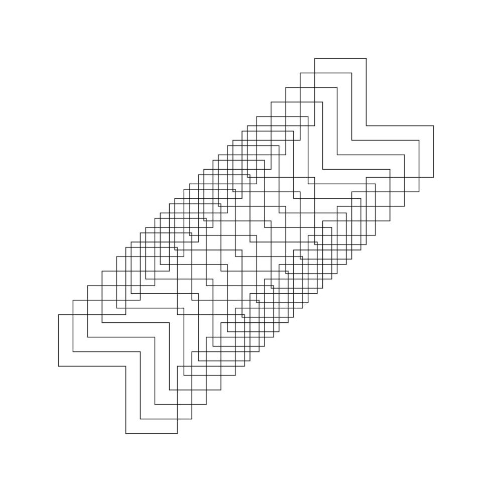 geométrico fractal abstrato forma vetor