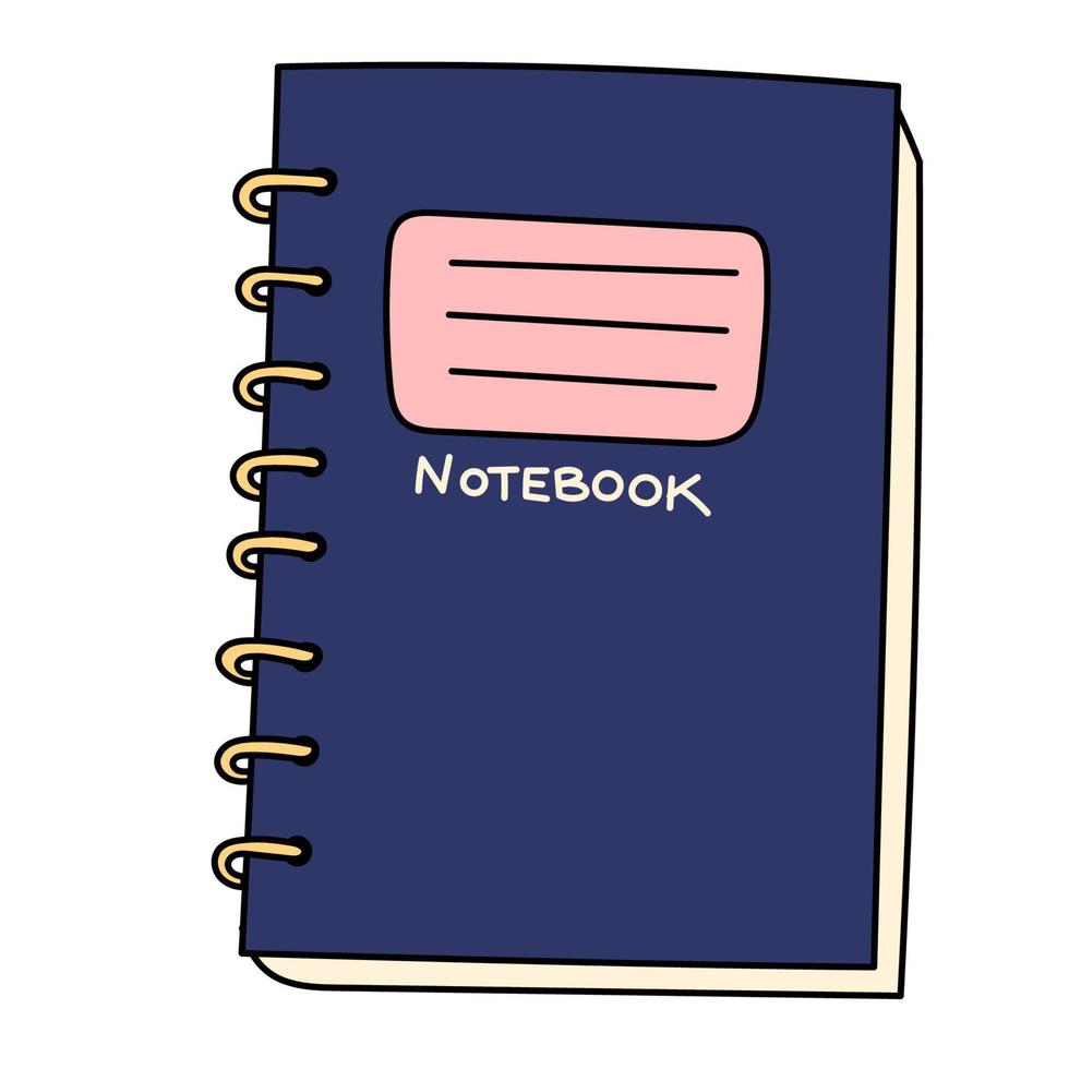 mão desenhado solto folha caderno ou bloco de anotações vetor