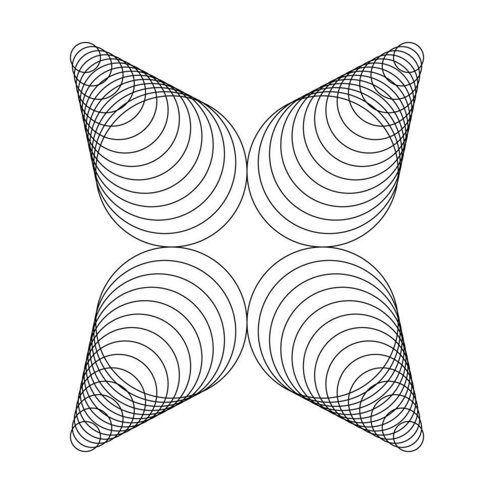 geométrico fractal círculo girando para dentro cone vetor