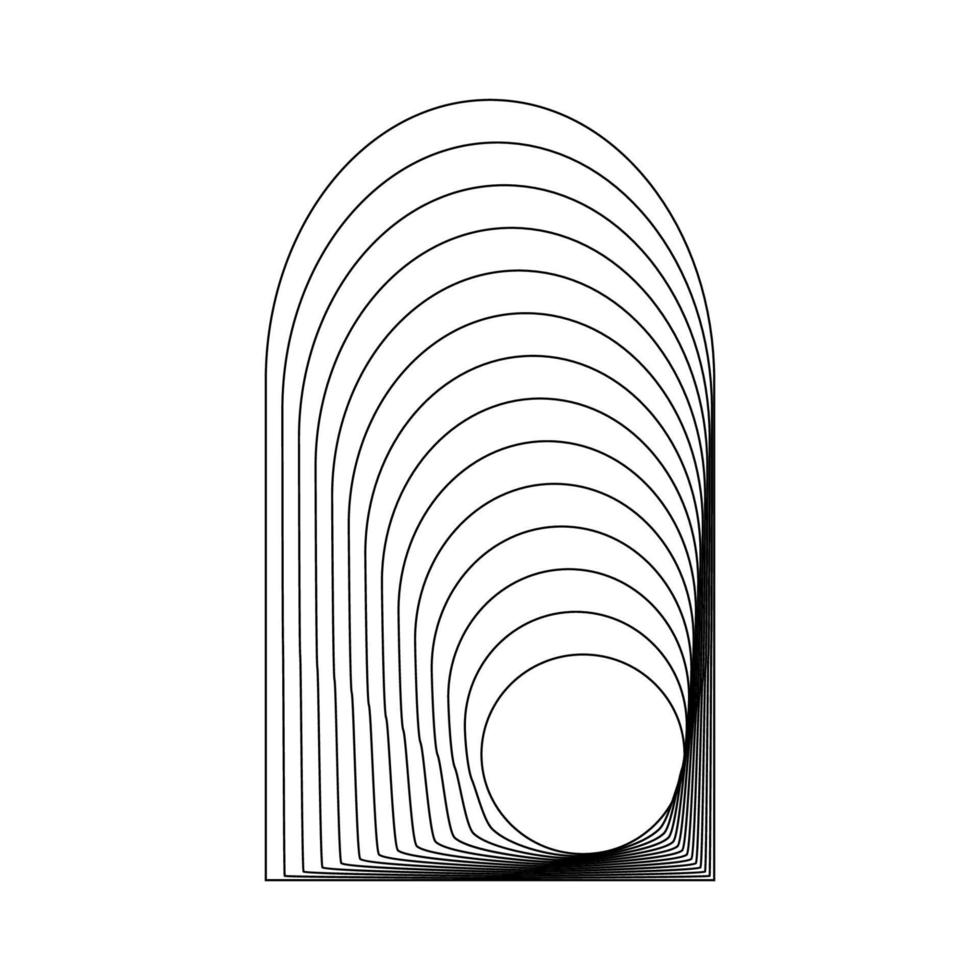 geométrico fractal arco forma vetor