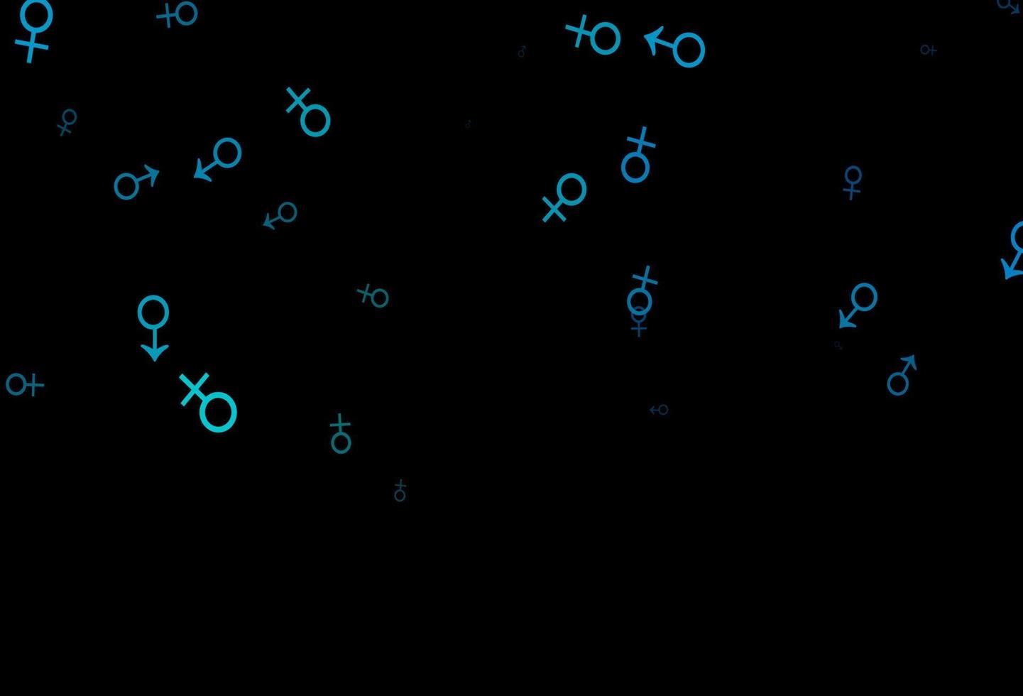 textura vector azul escuro com ícones masculinos, femininos.