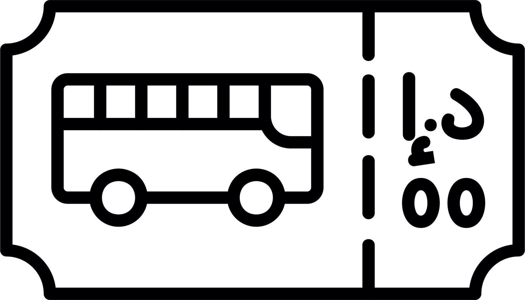 ônibus bilhete vetor ícone