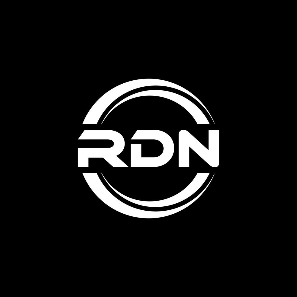 rdn carta logotipo Projeto dentro ilustração. vetor logotipo, caligrafia desenhos para logotipo, poster, convite, etc.