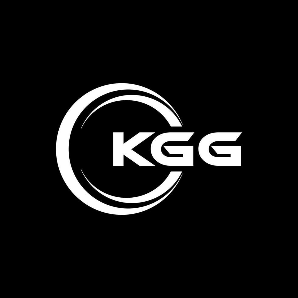 kg carta logotipo Projeto dentro ilustração. vetor logotipo, caligrafia desenhos para logotipo, poster, convite, etc.