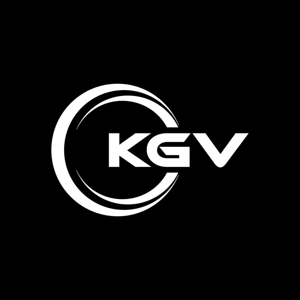 kgv carta logotipo Projeto dentro ilustração. vetor logotipo, caligrafia desenhos para logotipo, poster, convite, etc.