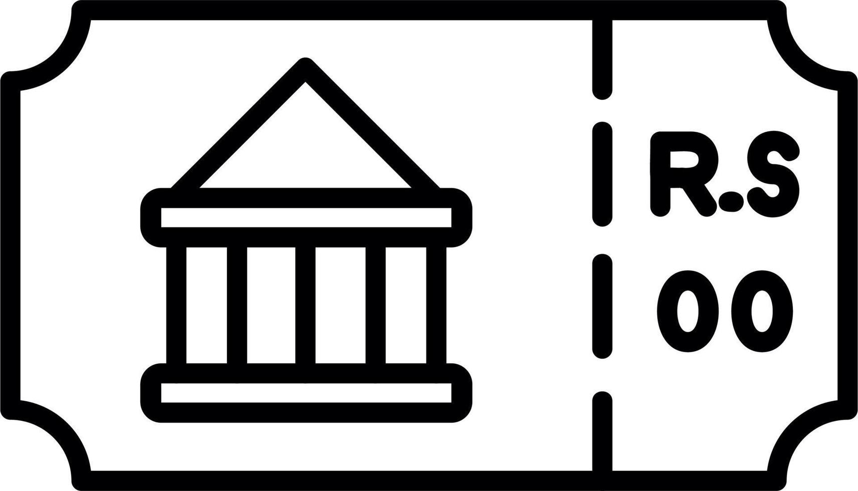ícone de vetor de bilhete de museu