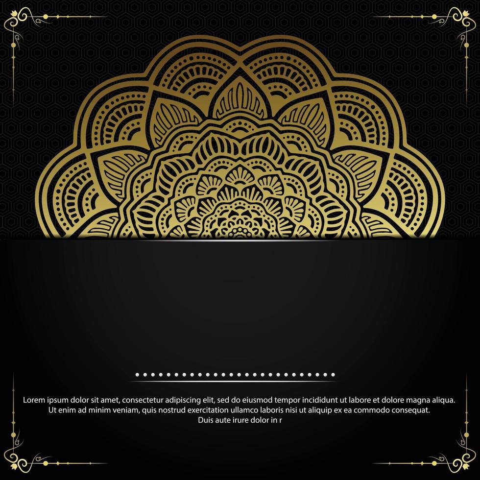 Fundo de mandala ornamental de luxo com padrão oriental islâmico árabe estilo premium vetor