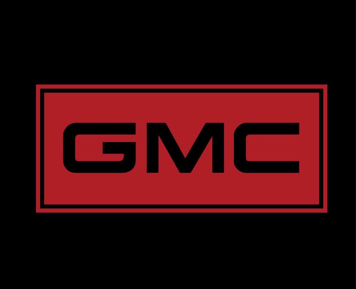 gmc marca logotipo carro símbolo Projeto EUA automóvel vetor ilustração com Preto fundo