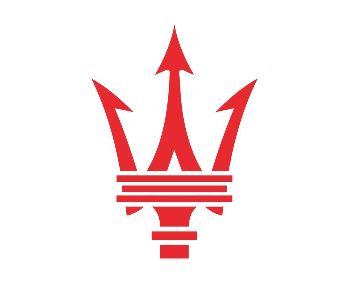 maserati logotipo marca símbolo vermelho Projeto italiano carro automóvel vetor ilustração