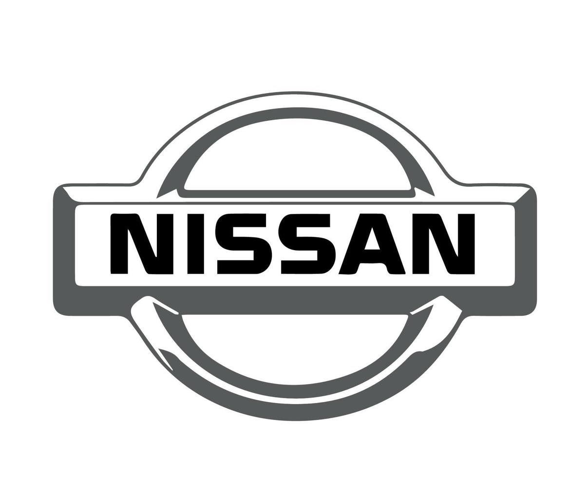 nissan logotipo marca símbolo cinzento Projeto Japão carro automóvel vetor ilustração