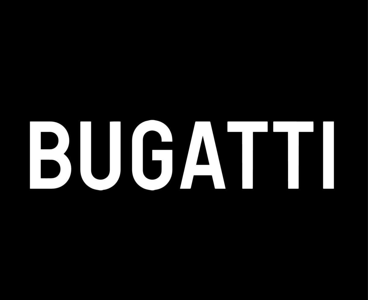 bugatti marca logotipo símbolo nome branco Projeto francês carros automóvel vetor ilustração com Preto fundo