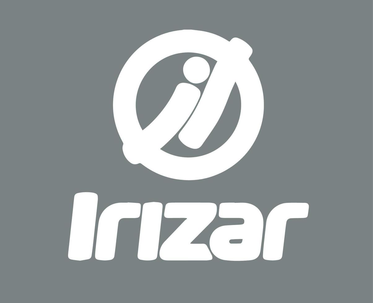 irizar marca logotipo carro símbolo com nome branco Projeto espanhol automóvel vetor ilustração com cinzento fundo