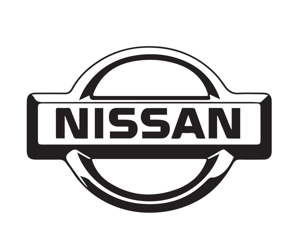 nissan logotipo marca símbolo branco Projeto Japão carro automóvel vetor ilustração
