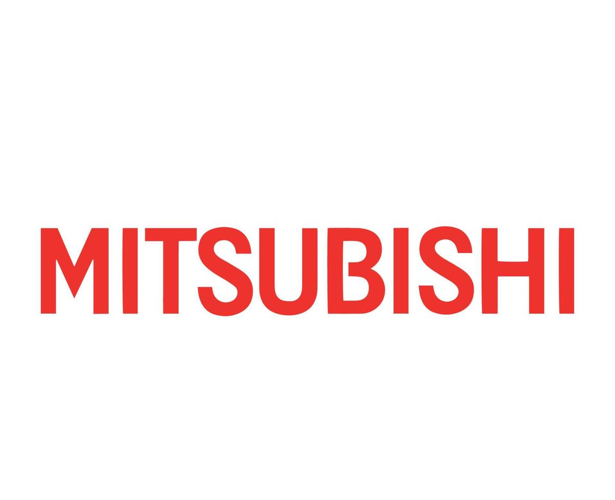 Mitsubishi marca logotipo carro símbolo nome vermelho Projeto Japão automóvel vetor ilustração