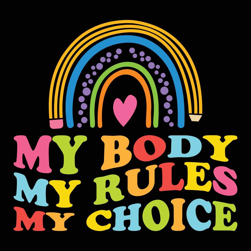 meu corpo meu regras meu escolha vetor