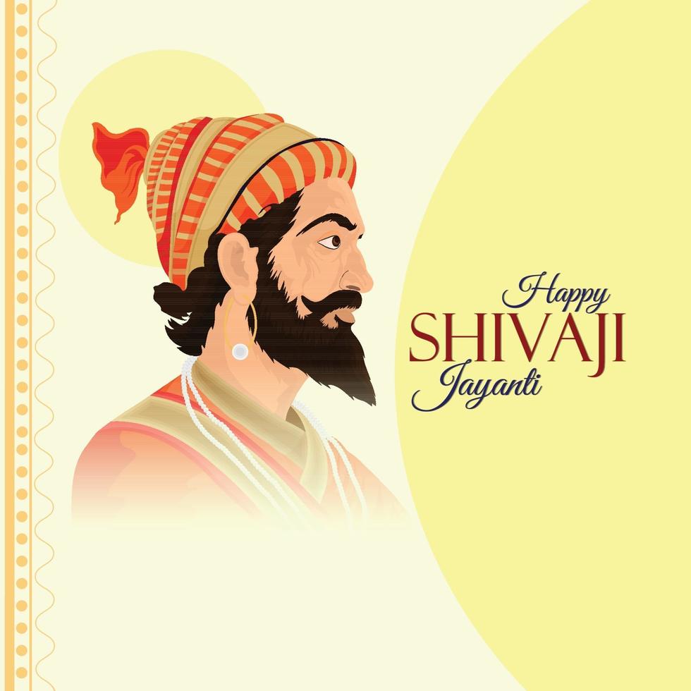 ilustração em vetor criativo de shivaji jayanti