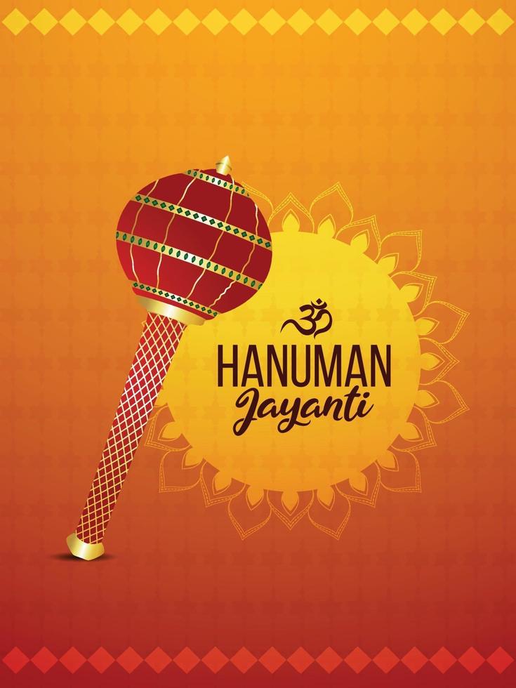 hanuman jayanti flyer ou pôster e plano de fundo vetor