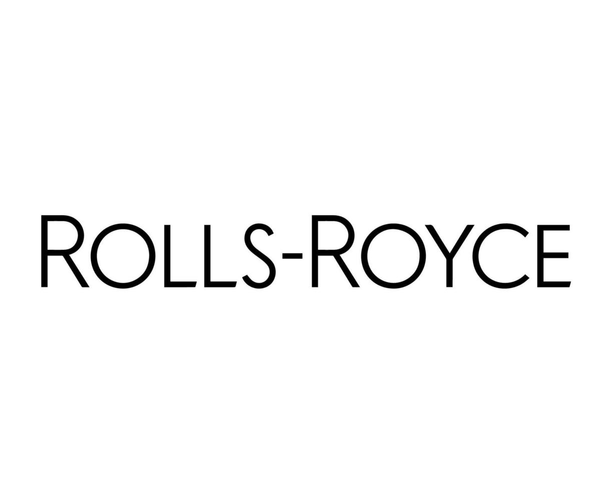 rolos Royce marca logotipo carro símbolo nome Preto Projeto britânico automóvel vetor ilustração