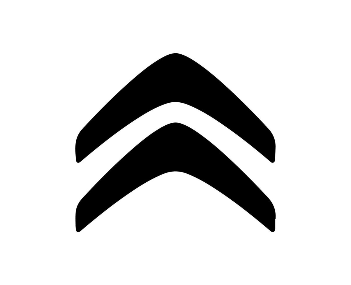Citroen marca logotipo símbolo Preto Projeto francês carro automóvel vetor ilustração