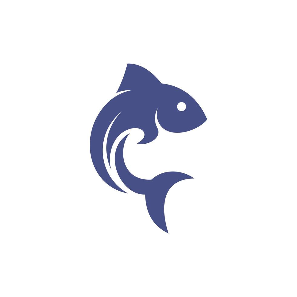 peixe silhueta moderno criativo logotipo Projeto vetor