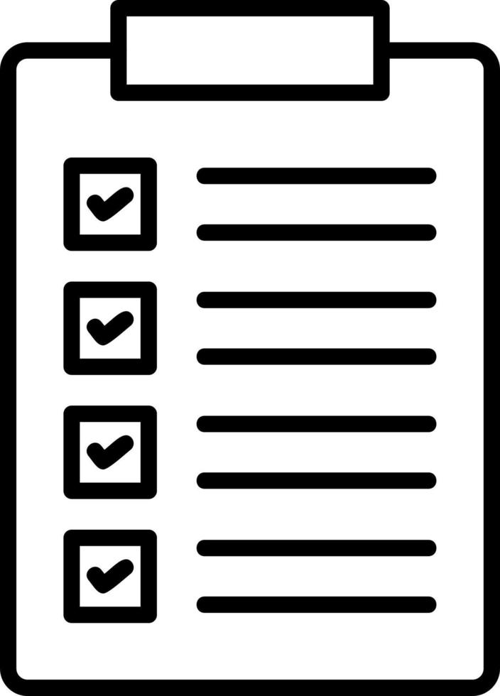 ícone de vetor de lista de verificação