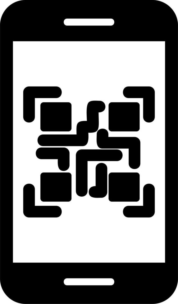 Smartphone qr código vetor ícone