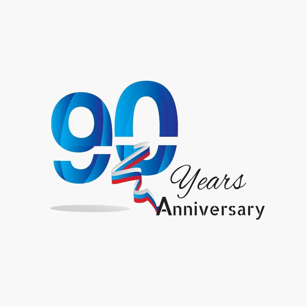 logotipo do modelo de aniversário de anos vetor