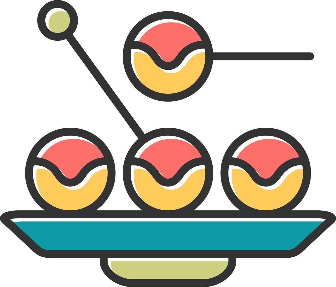 takoyaki vetor ícone