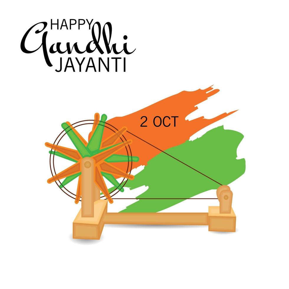 ilustração em vetor de um plano de fundo para a celebração de 2 de outubro de gandhi jayanti.