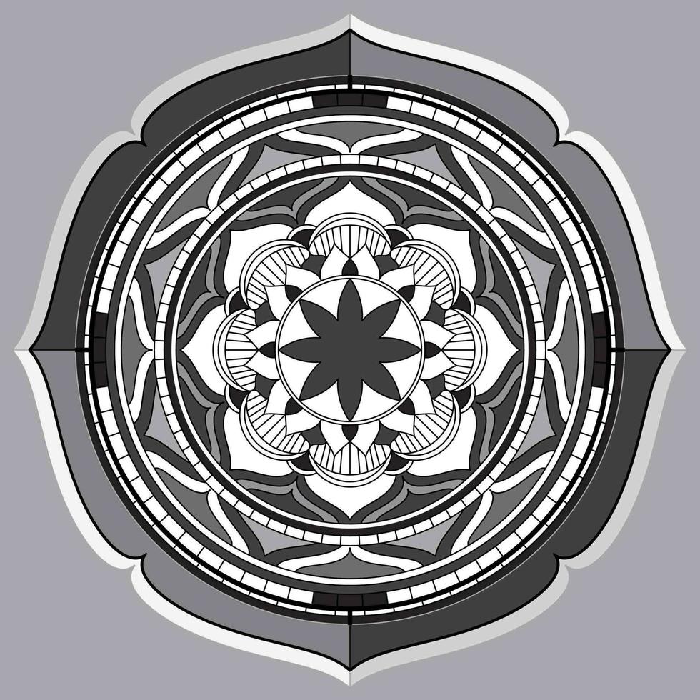 padrão circular em forma de mandala, ornamento decorativo em estilo oriental, desenho de mandala ornamental, fundo de vetor livre