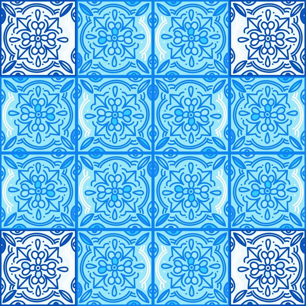 talavera padronizar. indiano patchwork. turco ornamento. marroquino telha mosaico. vetor