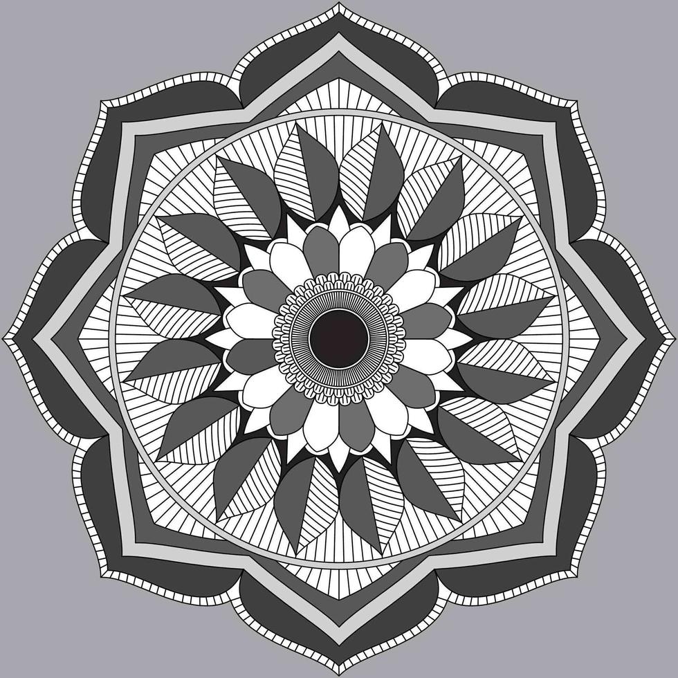padrão circular em forma de mandala, ornamento decorativo em estilo oriental, desenho de mandala ornamental, fundo de vetor livre