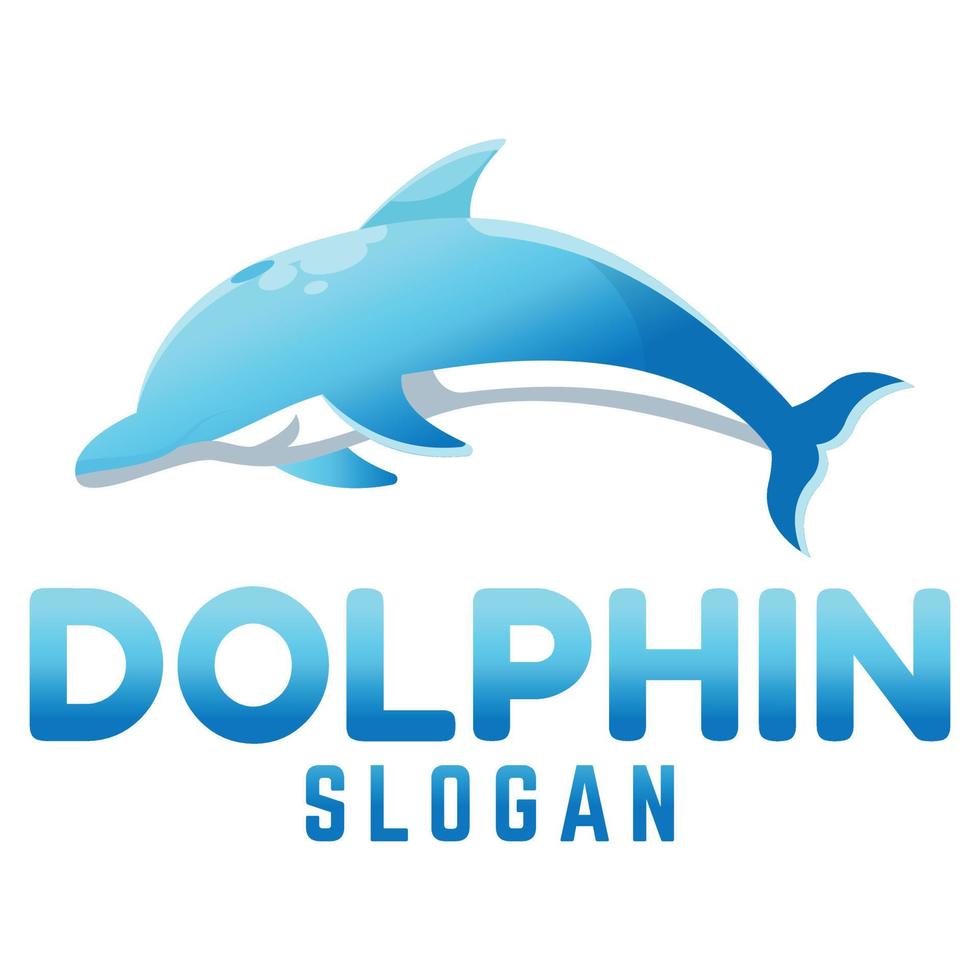 moderno simples minimalista golfinho mascote logotipo Projeto vetor com moderno ilustração conceito estilo para distintivo, emblema e camiseta impressão. moderno golfinho círculo logotipo modelo isolado