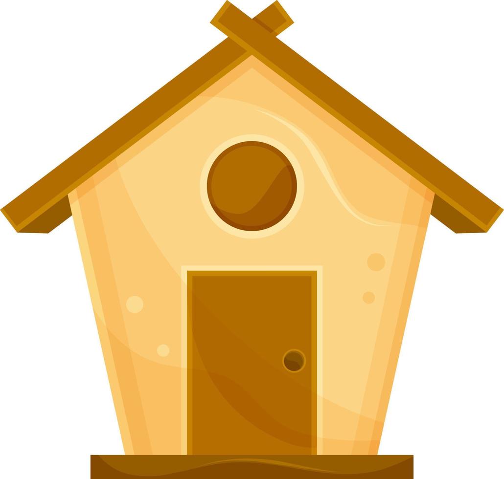 vetor ilustração fofa de madeira Casa de passarinho, cabana, pequeno de madeira casa, Primavera ilustração