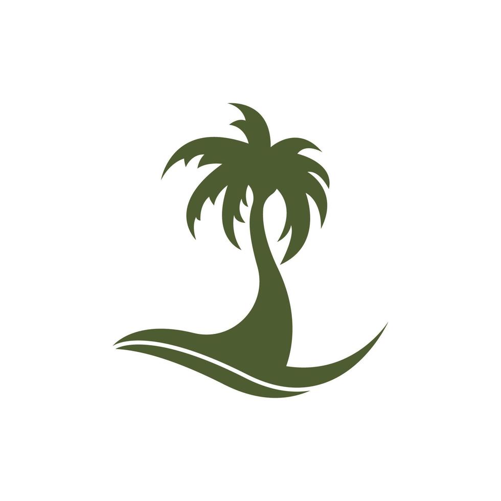 Palma logotipo ícone modelo e símbolo vetor árvore