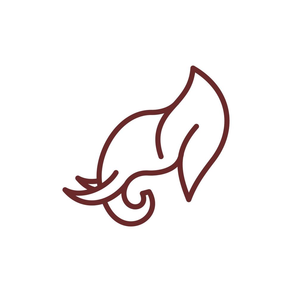 elefante cabeça linha ilustração criativo logotipo vetor