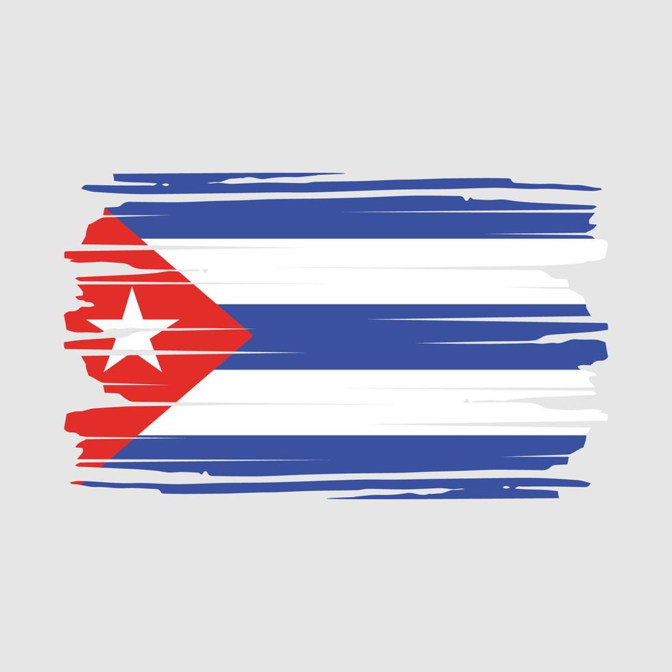 vetor de pincel de bandeira de cuba
