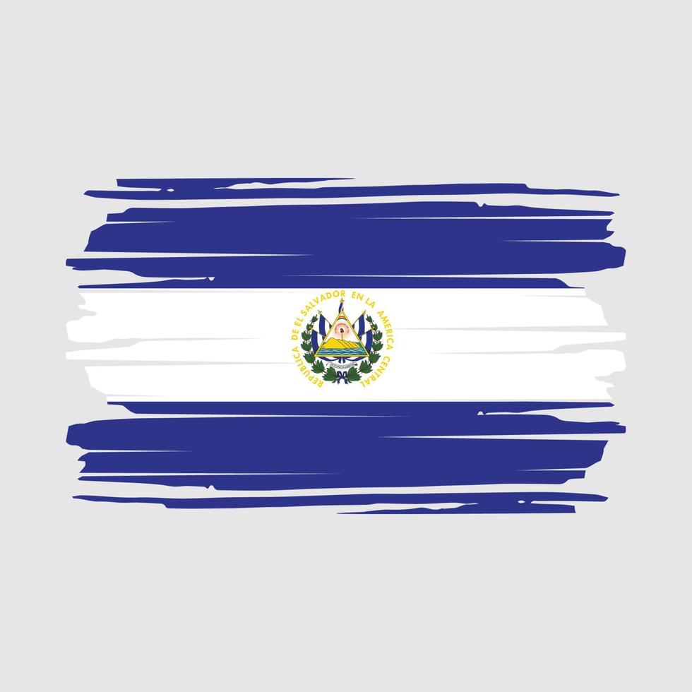 vetor de escova de bandeira de el salvador