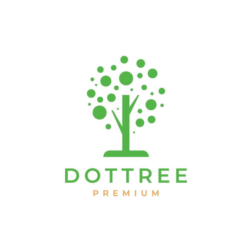 pontos árvore plantar verde minimalista moderno logotipo Projeto vetor ícone ilustração