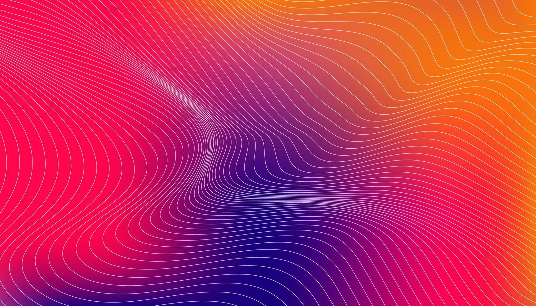 abstrato gradiente bandeira fundo Projeto com linha onda textura efeito, com laranja, azul, e Rosa cores vetor