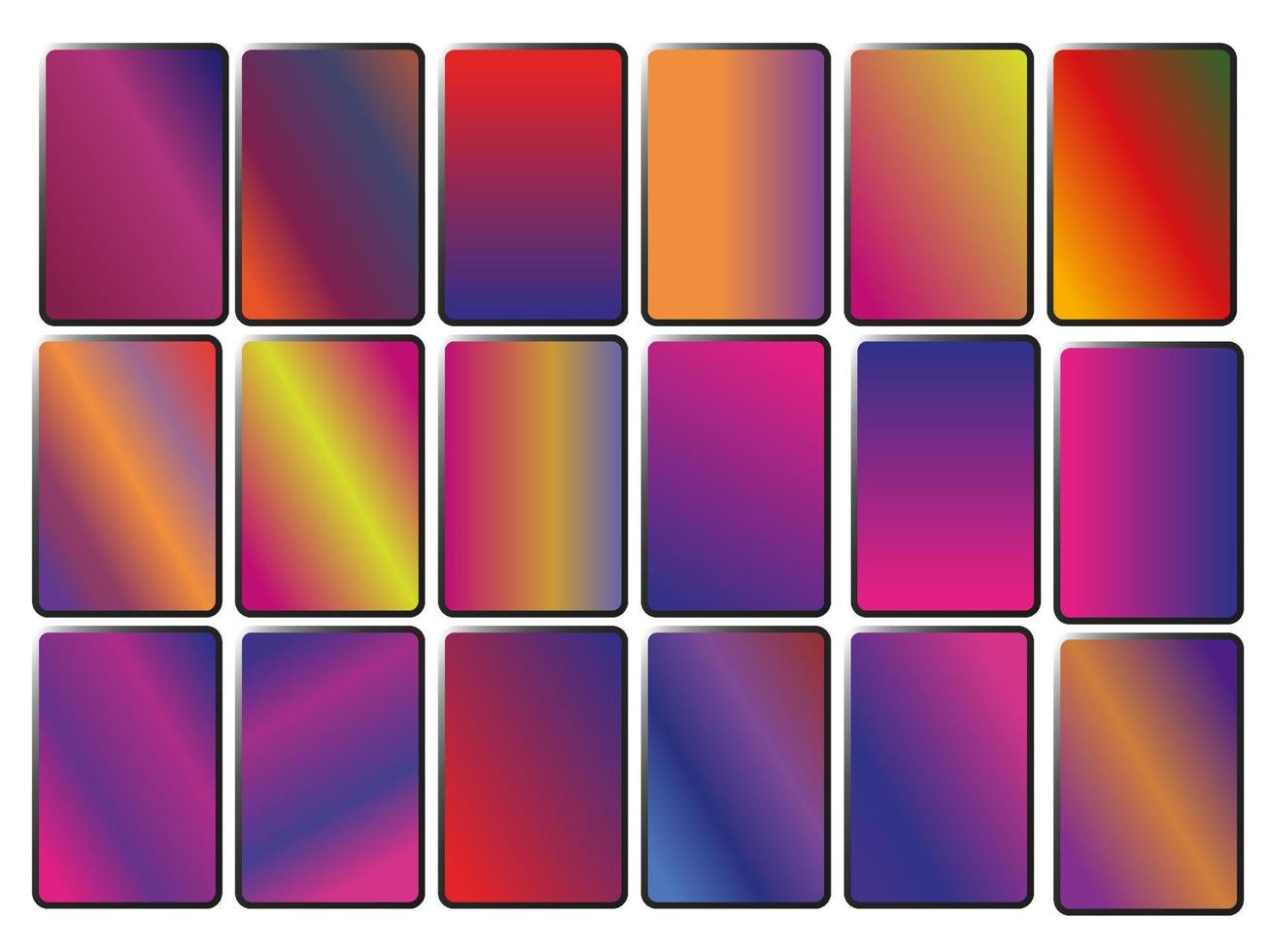 gradiente conjunto cor combinação, gradiente amostras, gradiente definir, gradiente modelo, gradiente padrão, gradiente formas, gradiente cor código, gradiente cor, metal gradientes, gradiente cor paleta, vetor